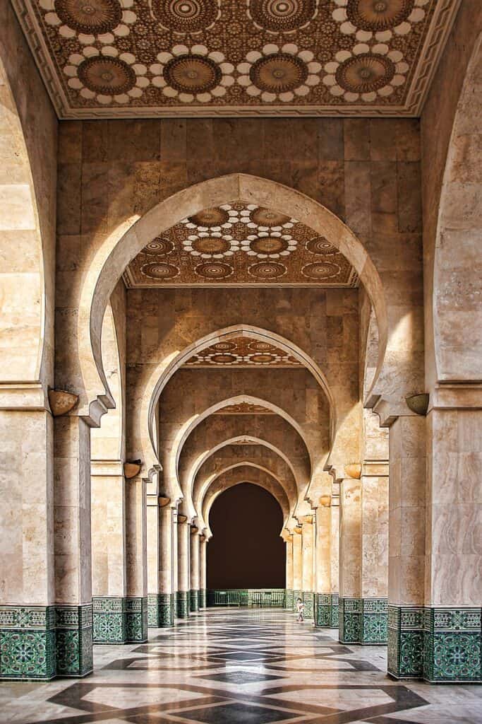 A breathtaking view a moroccan mosque, showcasing one of the best places to travel in November.