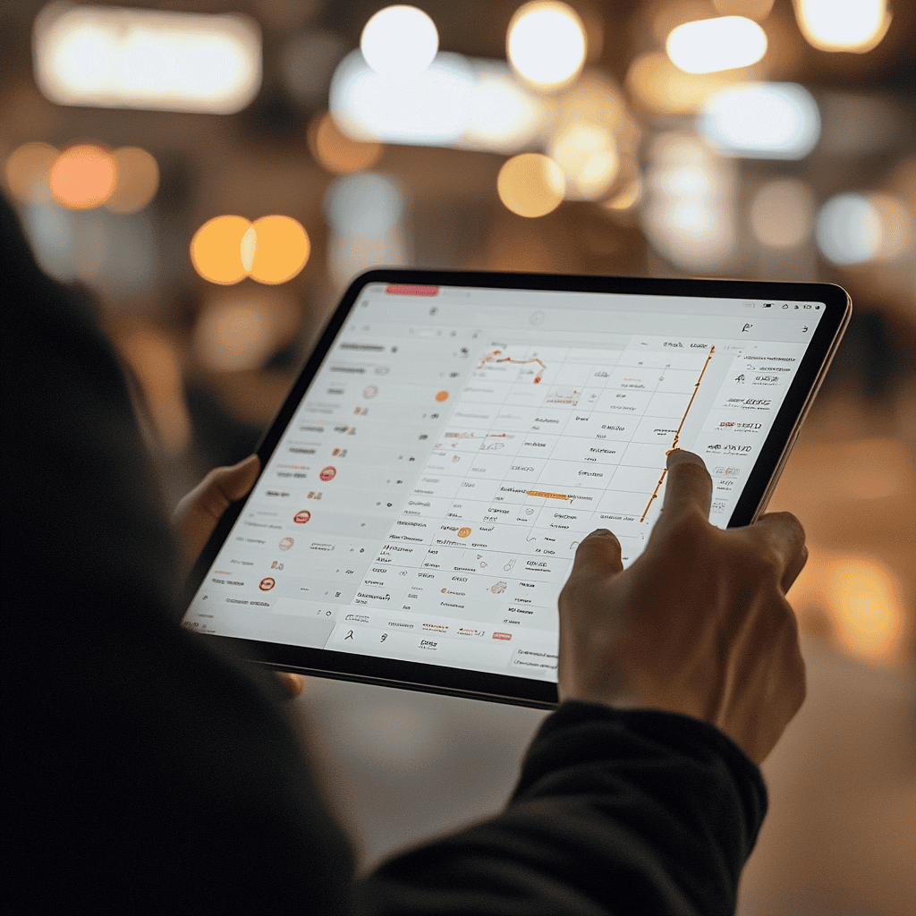AI-generated travel itinerary on a tablet