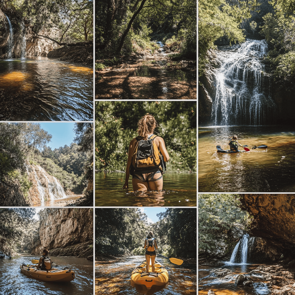A stunning collage of the 10 best Henry Cowell State Park activities in 2025, featuring hiking, kayaking, waterfalls, and camping