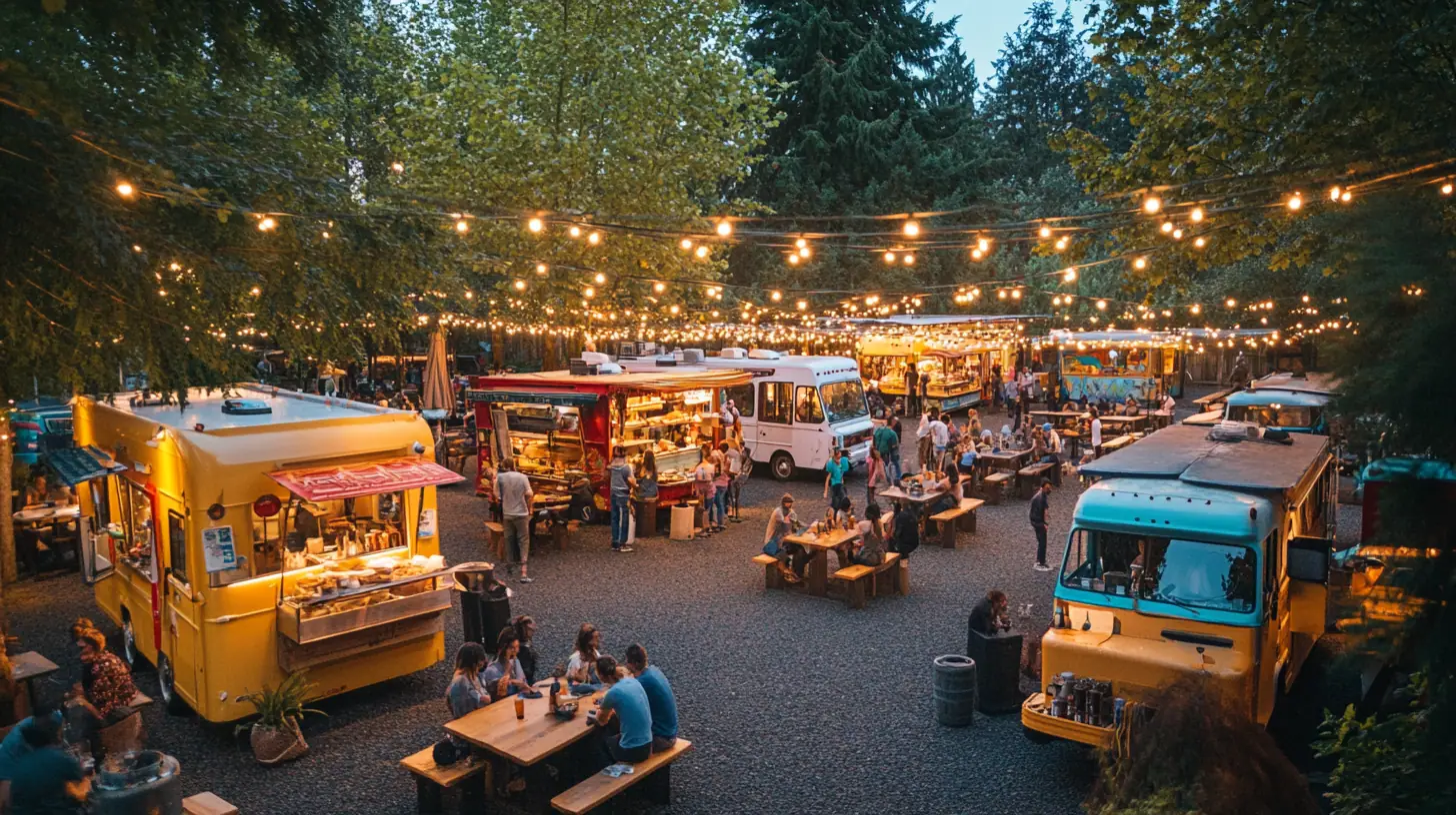 iconic US food items like pizza, tacos, lobster rolls, and BBQ